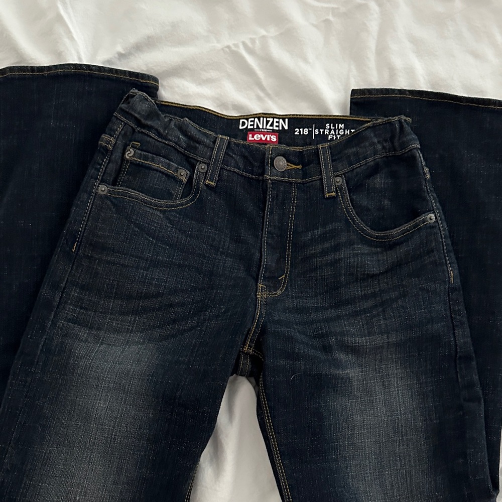 Like new - Boys size 14 Slim Straight Jeans - Dark Blue